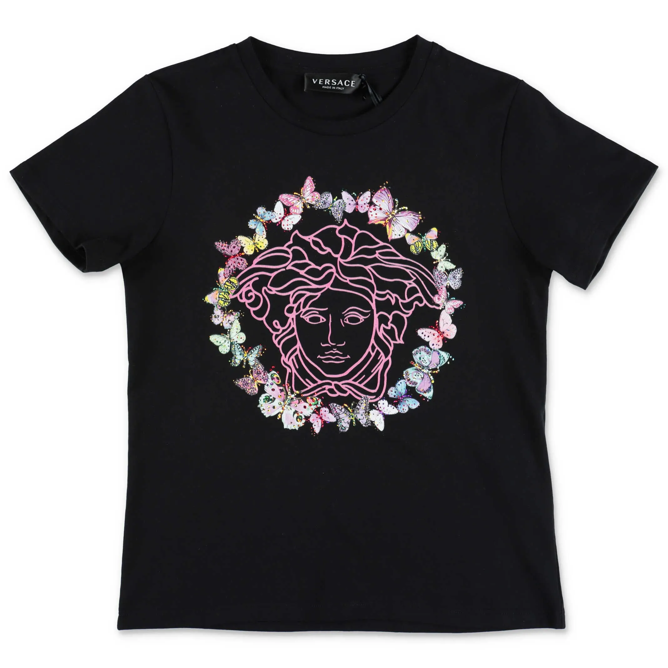 Versace Kids Medusa Butterfly Printed Crewneck T-Shirt