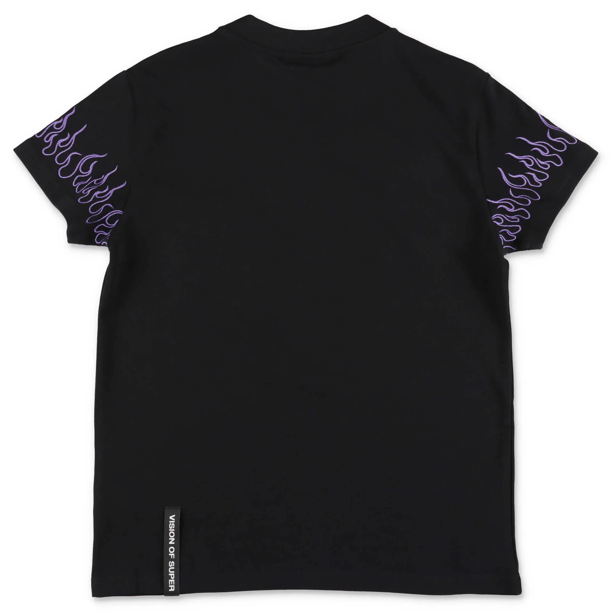 Vision Of Super Kids Flame Embroidered T-Shirt