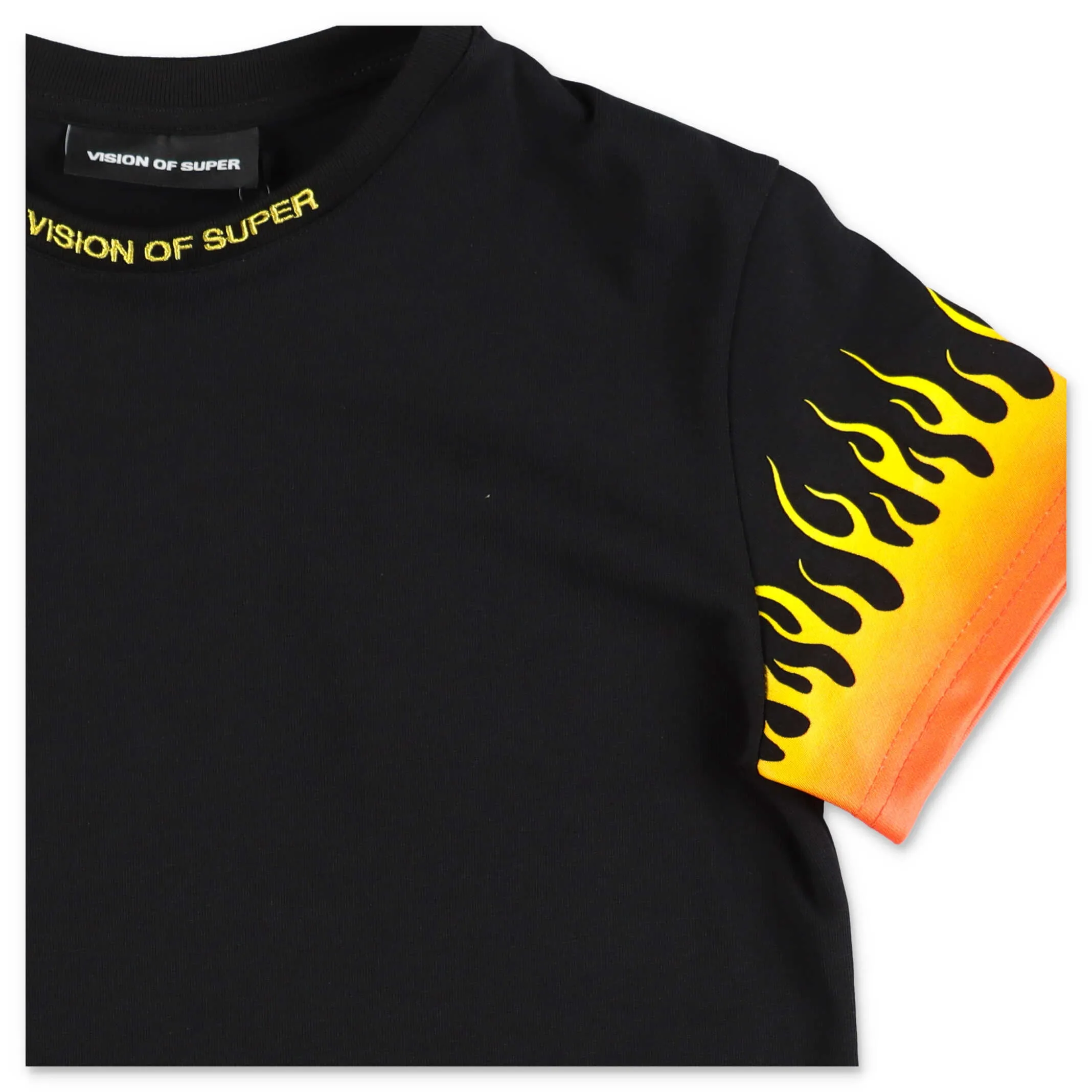 Vision Of Super Kids Flame Printed T-Shirt
