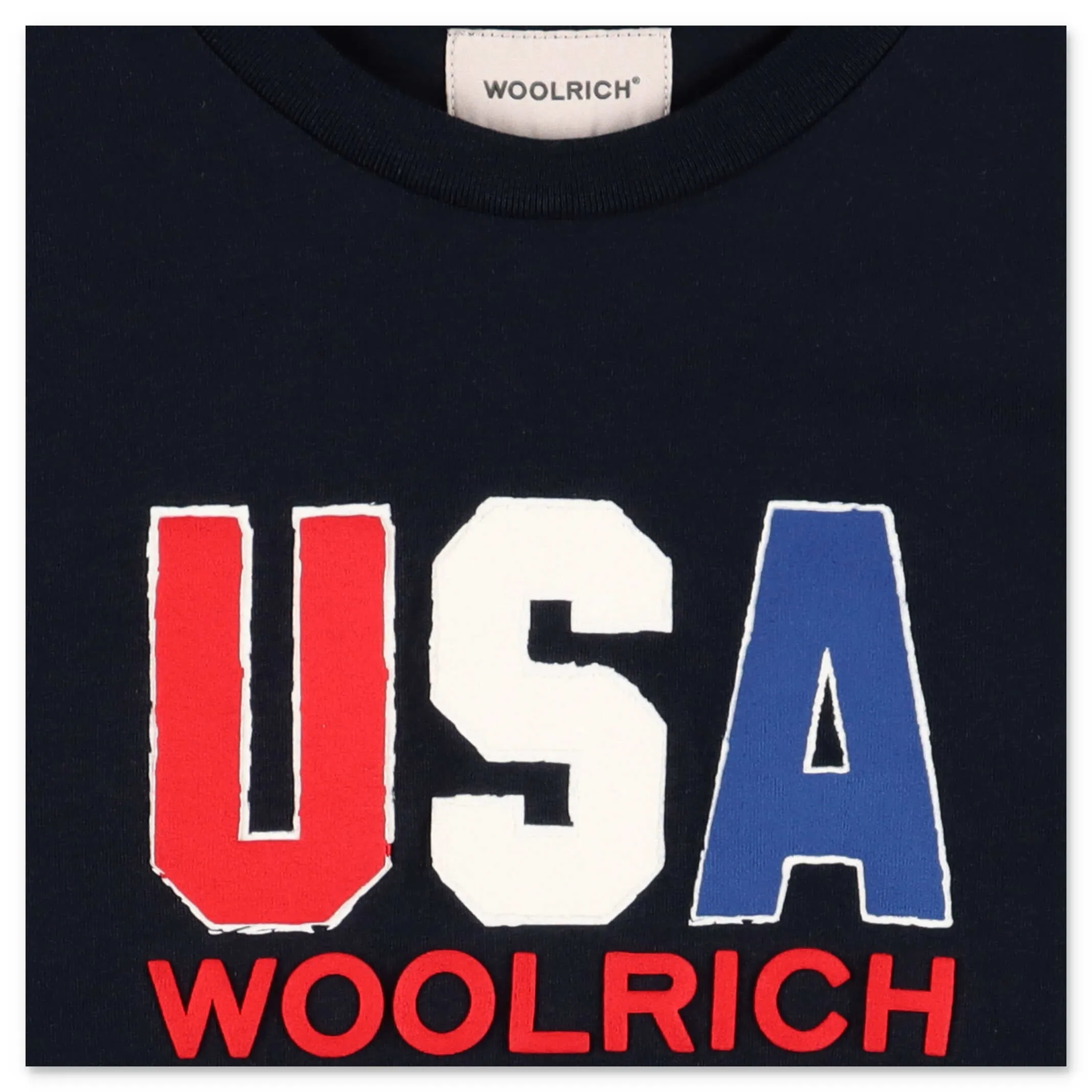 Woolrich Kids Flocked Logo T-Shirt